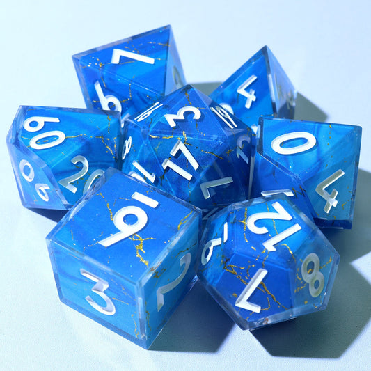 Azure Aegis | Art Core Würfel | 7-teiliges Set