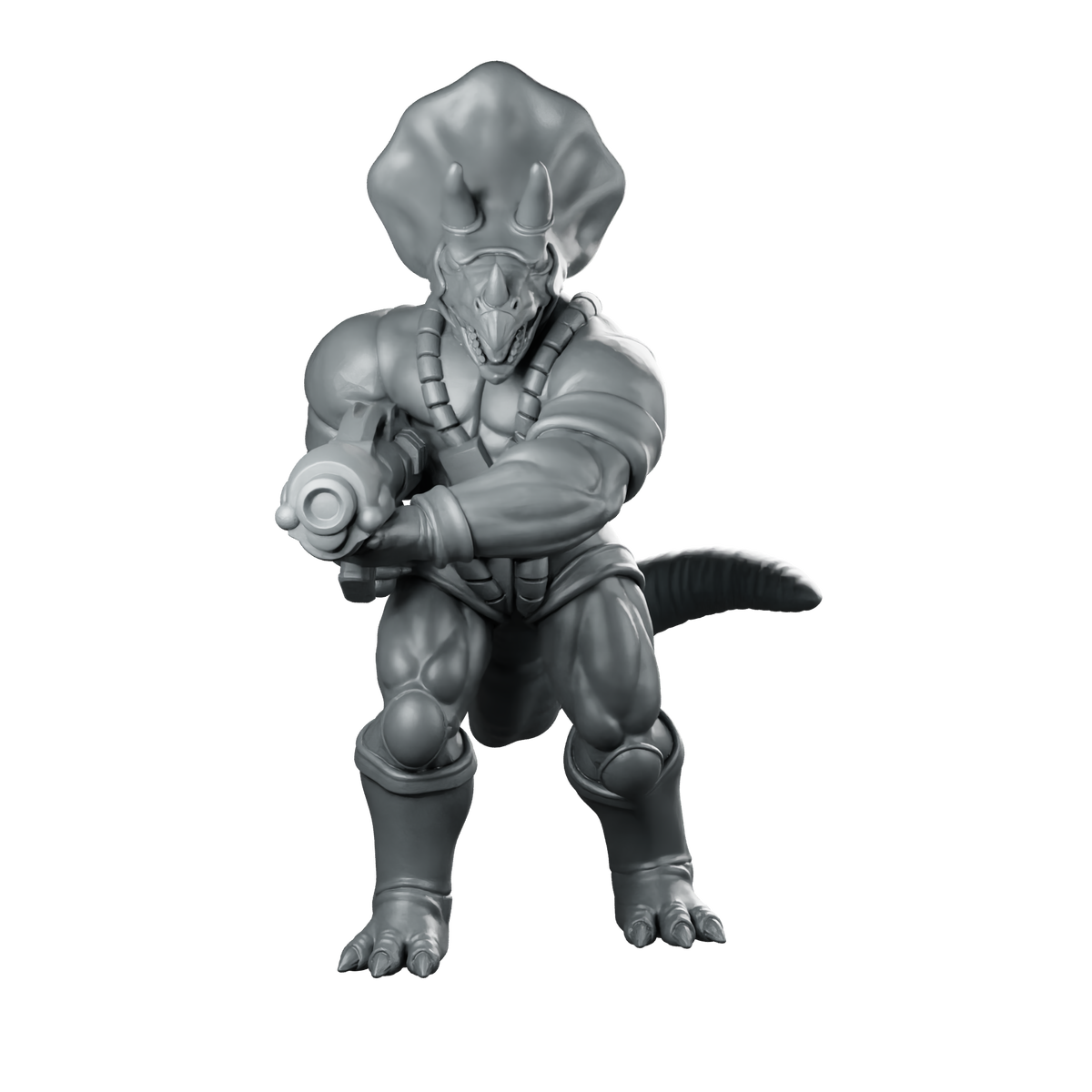 Dinopaps Triceratops Trooper 2 Miniature Blaster Miniature 360 Spin 01