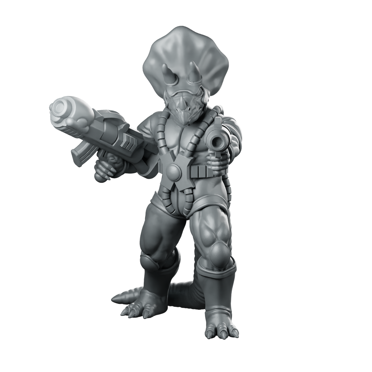 Dinopaps Triceratops Trooper 3 Miniature Blaster Miniature 360 Spin 01