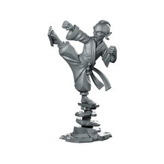 Disciple Balancing Miniature Fantasy Martial Arts Monk Miniature 360 Spin 01