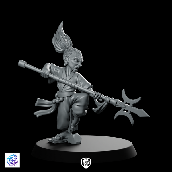 Disciple Stance Miniature Fantasy Spear Monk Warrior