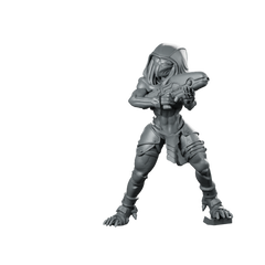 Dishonored Vixen Prosecutor J Hooded Hunter Alien Miniature 360 Spin 01