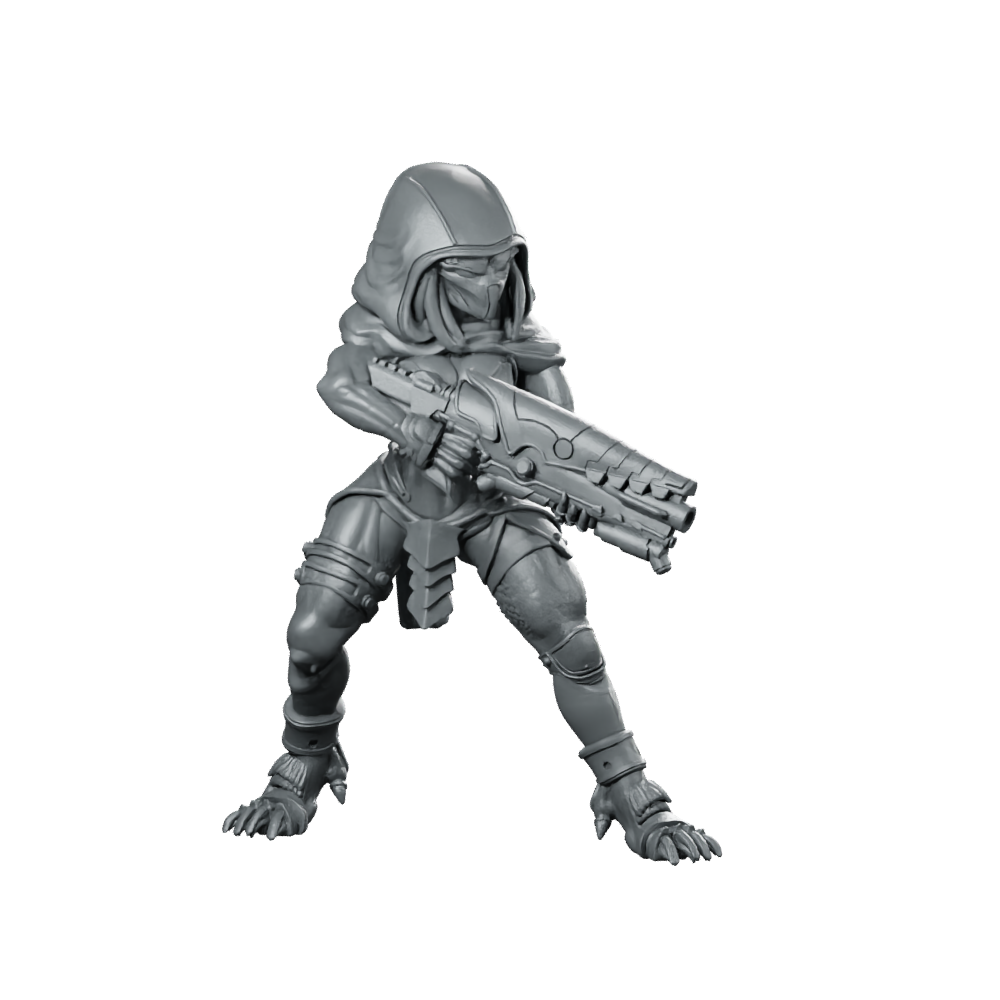 Dishonored Vixen Prosecutor K Feline Sniper Miniature 360 Spin 01