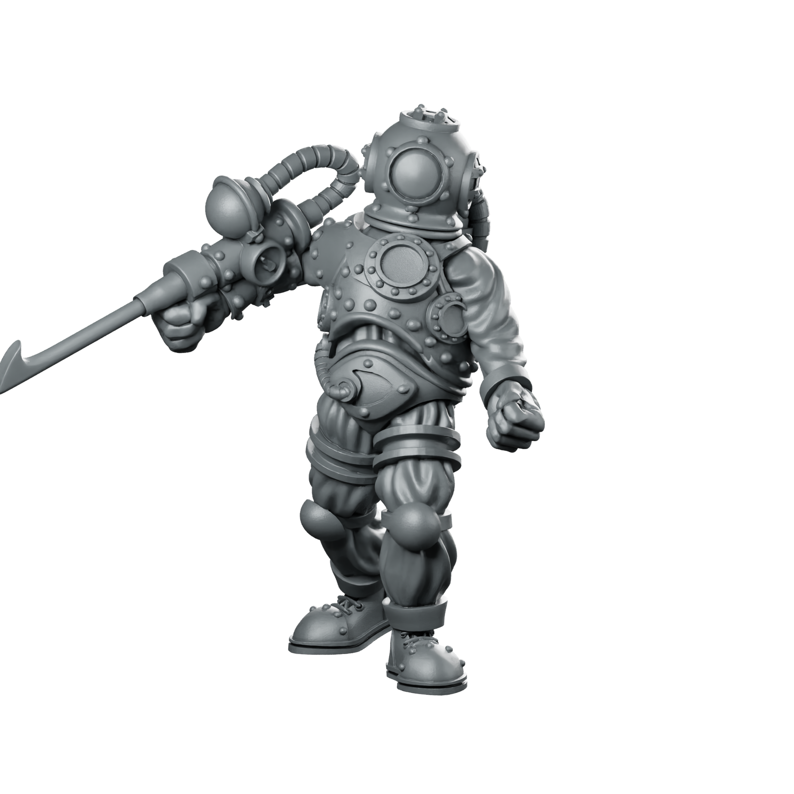Diver Miniature Deep Sea Diver Miniature 360 Spin 01