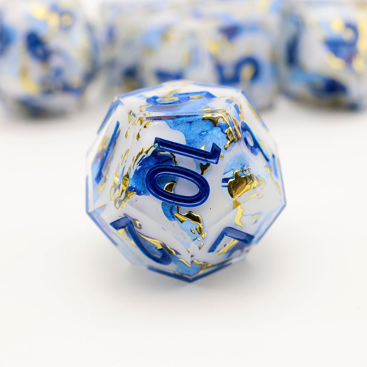 Divine Marble | Art Core Dice | 7 Piece Set - Tabletop Dominion - We Print Miniatures
