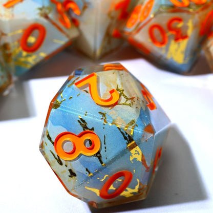 Divine Thunder | Art Core Dice | 7 Piece Set - Tabletop Dominion - We Print Miniatures