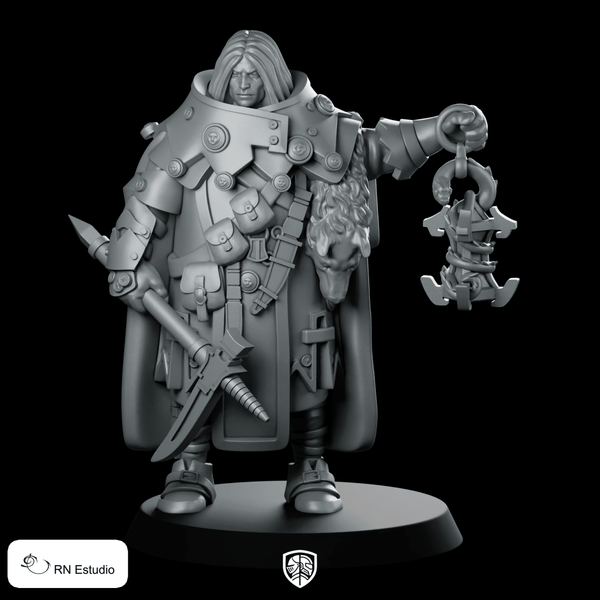 Dominic Fighter Miniature Armored Hero Paladin Knight - RN Estudio - We Print Miniatures