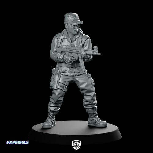 Doryen with Machine Gun Miniature Sci-Fi Soldier