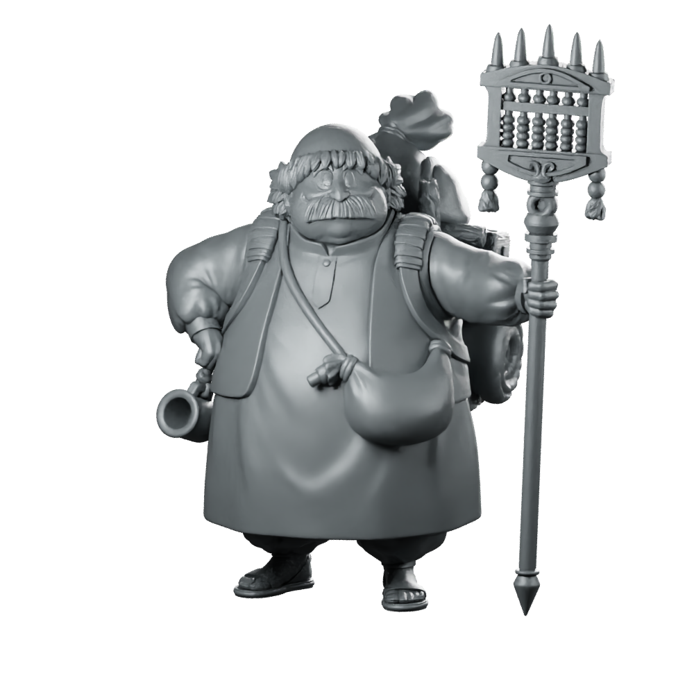 Dq Torneko Product Render Miniature Portly Traveller Miniature 360 Spin 01