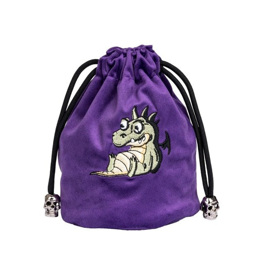Dracopup | Flannel Drawstring Dice Bag | Purple - Tabletop Dominion - We Print Miniatures