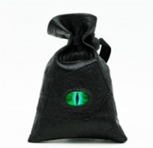 Dragon's Vault | Green Eye | Vegan Leather Dice Bag - Tabletop Dominion - We Print Miniatures
