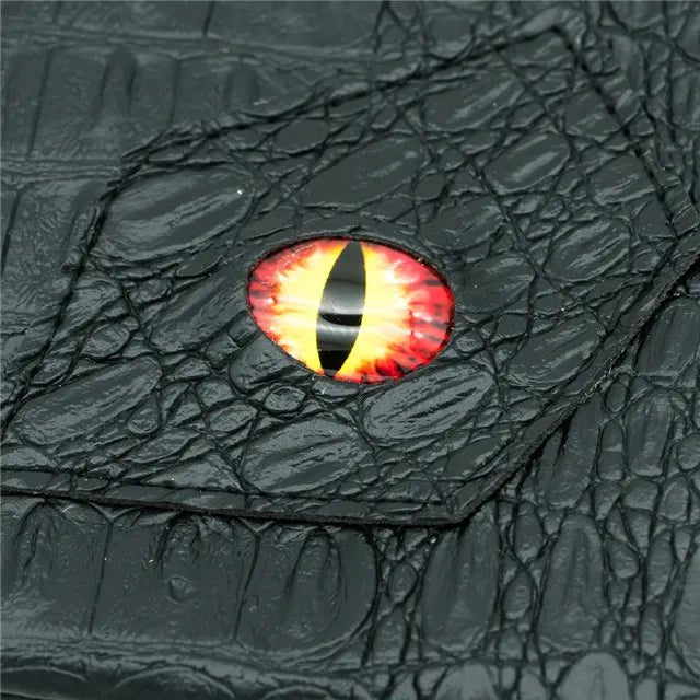 Dragon's Vault | Orange Eye | Vegan Leather Dice Bag - Tabletop Dominion - We Print Miniatures
