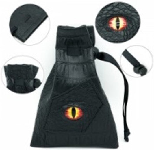 Dragon's Vault | Orange Eye | Vegan Leather Dice Bag - Tabletop Dominion - We Print Miniatures