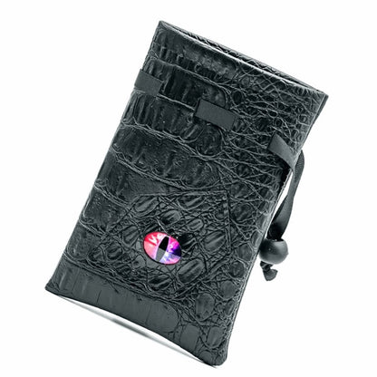 Dragon's Vault | Red/Blue Eye | Vegan Leather Dice Bag - Tabletop Dominion - We Print Miniatures
