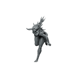 Dreadveil 32 Miniature Horned Female Warrior Agile Miniature 360 Spin 01