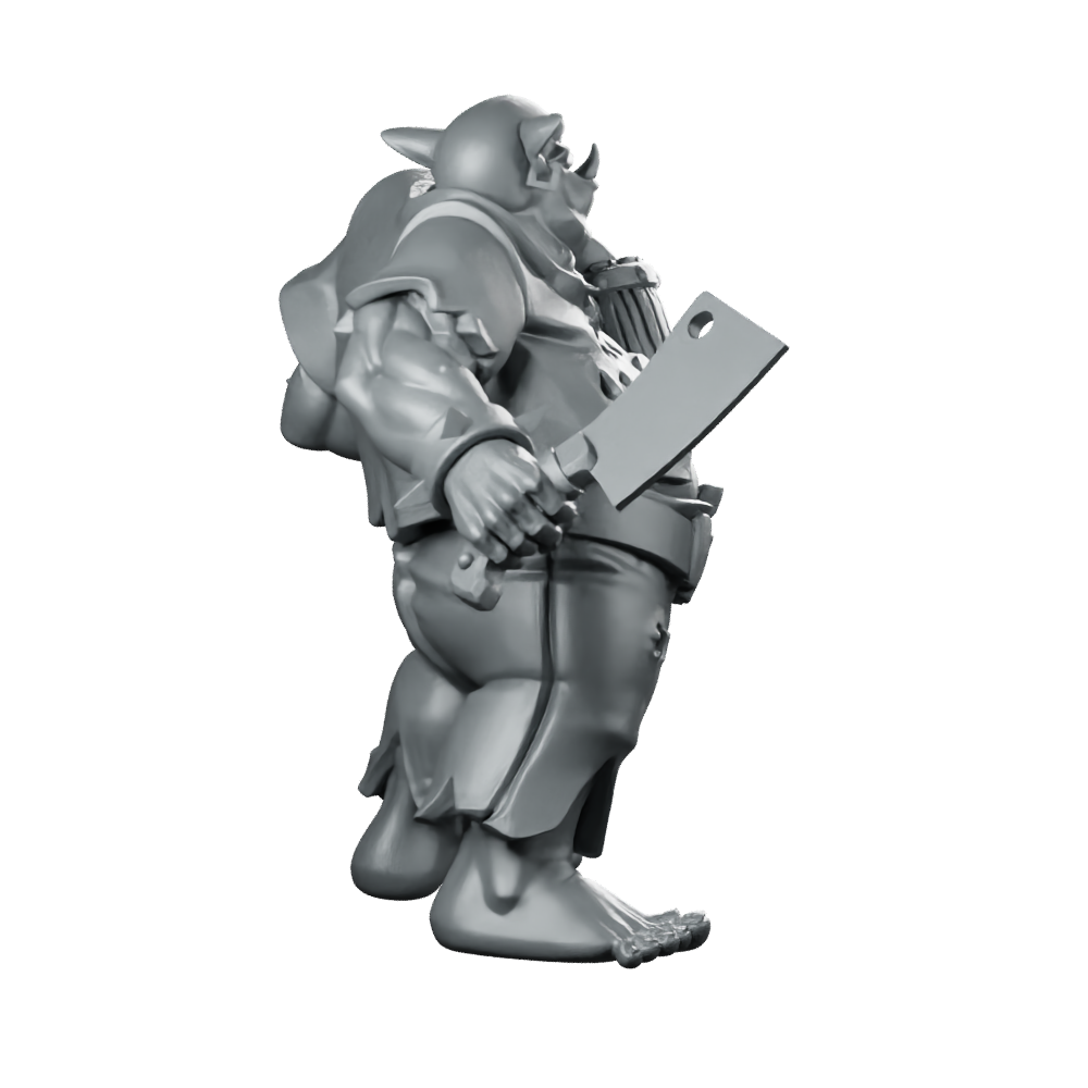 Dremek Happy Quencher Miniature Orc Cook Cleaver Tankard Miniature 360 Spin 04