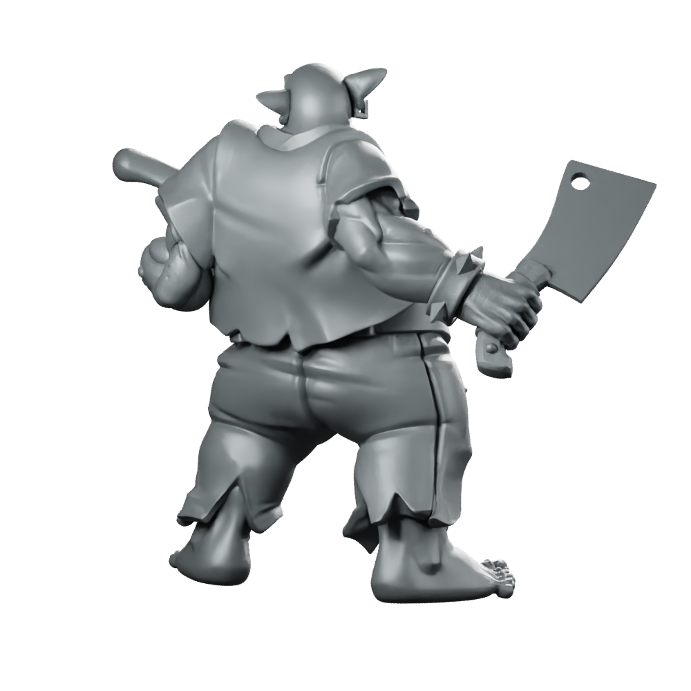 Dremek Happy Quencher Miniature Orc Cook Cleaver Tankard Miniature 360 Spin 05