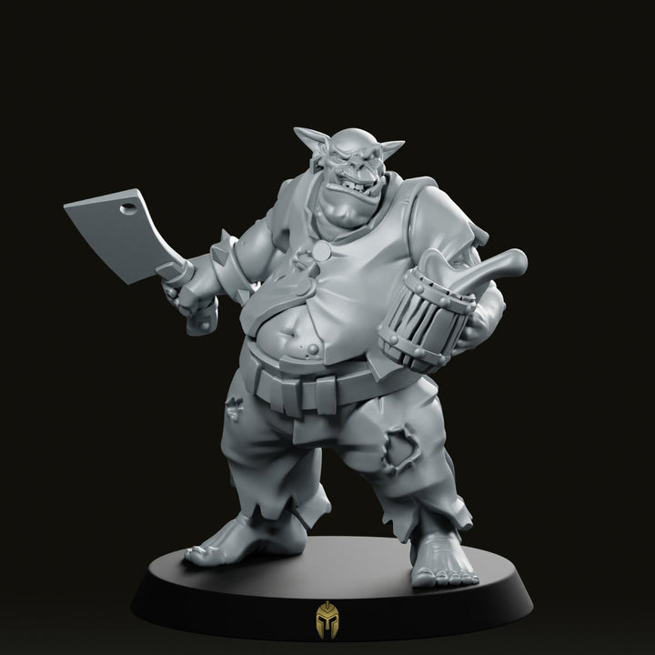 Dremek Happy Quencher Miniature Orc Cook Cleaver Tankard