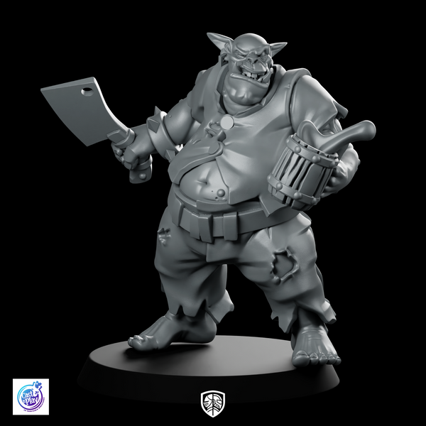Dremek Happy Quencher Miniature Orc Cook Cleaver Tankard