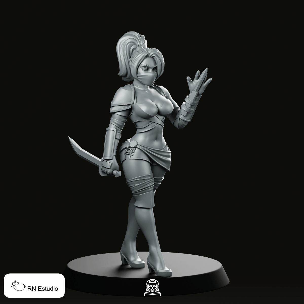 Drow Assassin Miniature - RN Estudio - We Print Miniatures