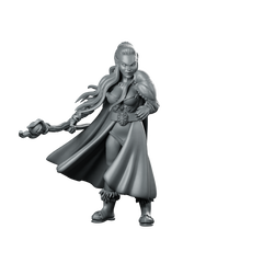 Druid Woman Miniature Female Warrior Rogue Miniature 360 Spin 01