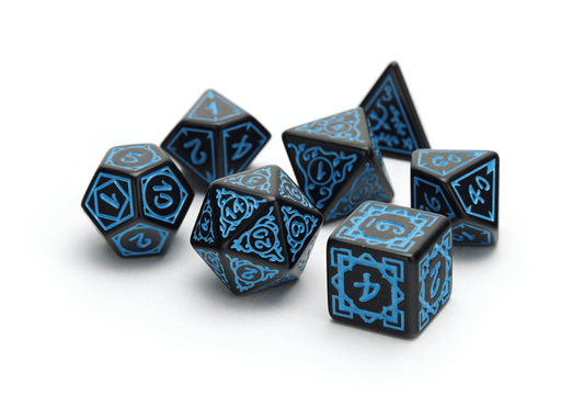 Druid's Circle Dice | Blue - DiceRoll UK - We Print Miniatures