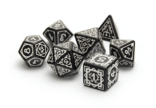 Druid's Circle Dice | White - DiceRoll UK - We Print Miniatures