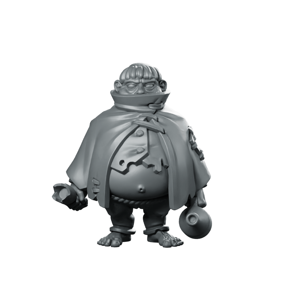 Drunk Guy Miniature Halfling Merchant - Vae Victis - We Print Miniatures