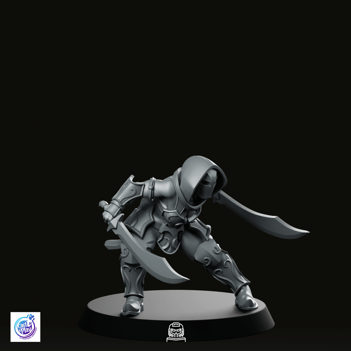 Dual Blade Stance Miniature - CastNPlay - We Print Miniatures