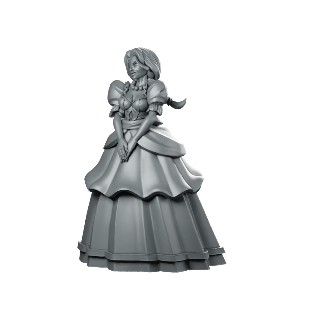 Duchess Elanor Sighing Miniature Noble Lady NPC Miniature 360 Spin 01