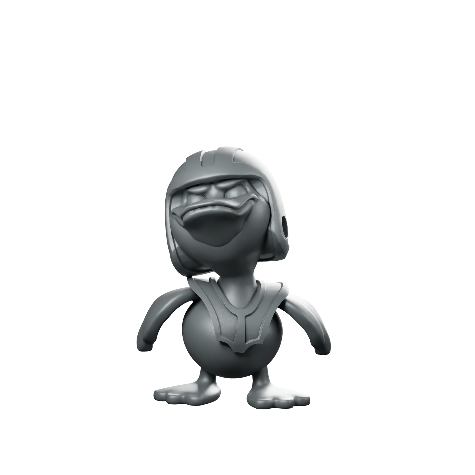 Duck6 Miniature Armoured Grumpy Duck Warrior Miniature 360 Spin 01