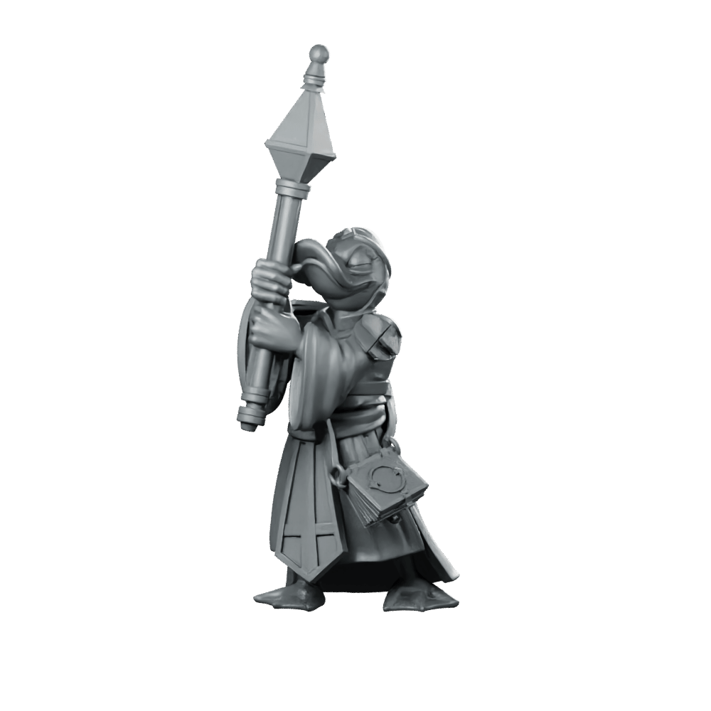 Duckfolk Cleric Miniature Divine Acolyte Staff Prayer - CastNPlay - We Print Miniatures