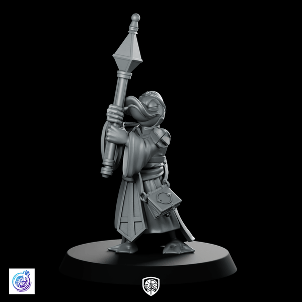 Duckfolk Cleric Miniature Divine Acolyte Staff Prayer - CastNPlay - We Print Miniatures