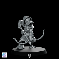 Duckgolk Scout Miniature Hooded Archer Duckfolk Ranger - CastNPlay - We Print Miniatures