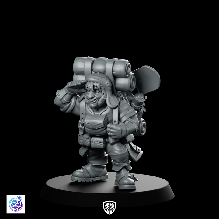 Dumoun Path Finder, figurine d'aventurier nain explorateur