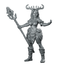 Druid Girl Miniature Miniature 360 Spin 01