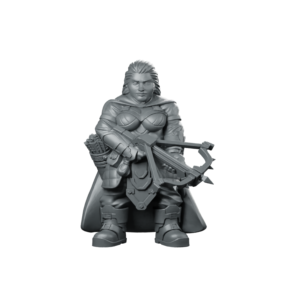 12 Dungeon Pin Ups Dwarf 32Mm Product Miniature 360 Spin 01