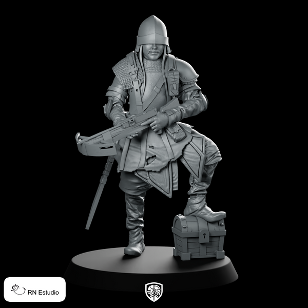 Dustin Ranger Miniature Armored Crossbowman Treasure Hunter Hero