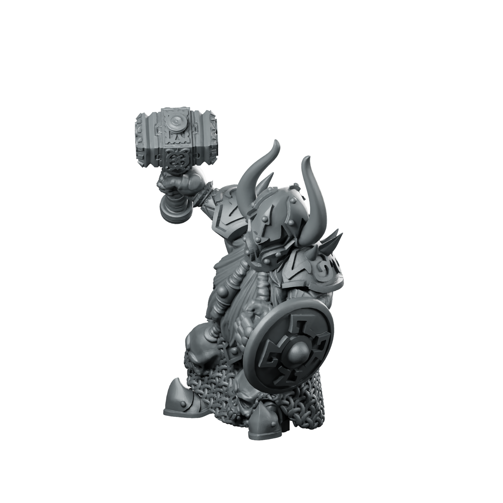 Dw1 Dwarf Warrior Miniature Horned Armour Miniature 360 Spin 01