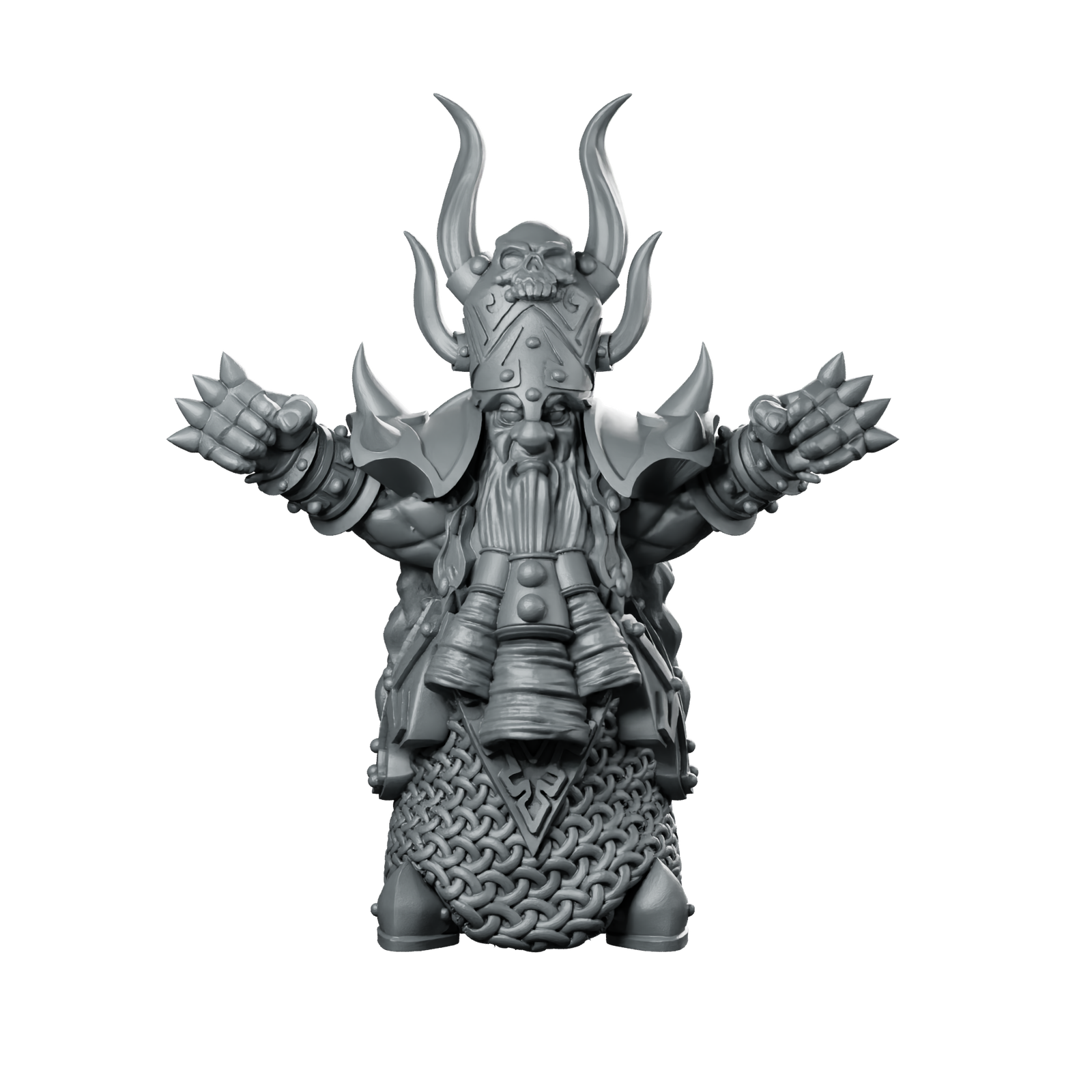 Dw3 Miniature Dwarf Berserker Lord Horned Miniature 360 Spin 01