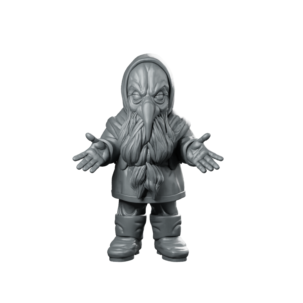 Dwalin Miniature Plague Doctor Gnome Miniature 360 Spin 01