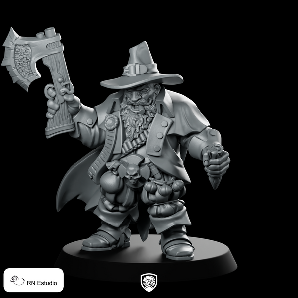 Dwarf Balur van Helding Miniature Vampire Hunter Gunslinger