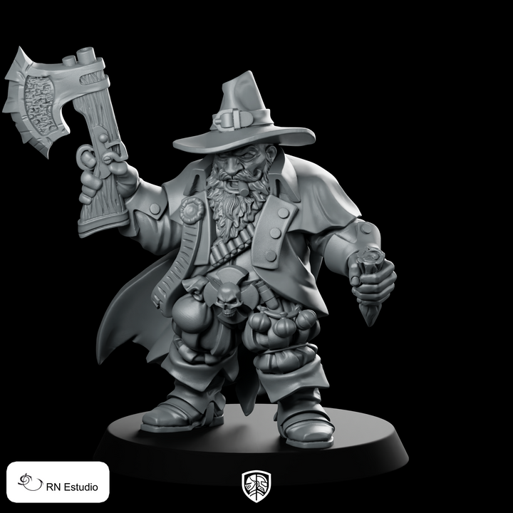 Dwarf Balur van Helding Miniature Vampire Hunter Gunslinger