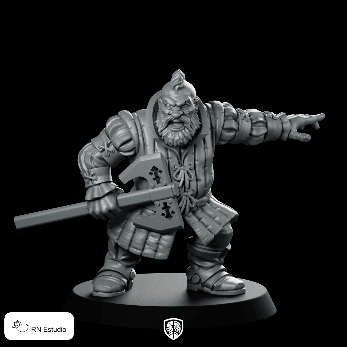 Dwarf Bori Van Gilden Axe Miniature Viking Warrior - RN Estudio - We Print Miniatures