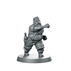 Dwarf Brawler Miniature Unarmed Fighter Tavern Bruiser - Vae Victis - We Print Miniatures
