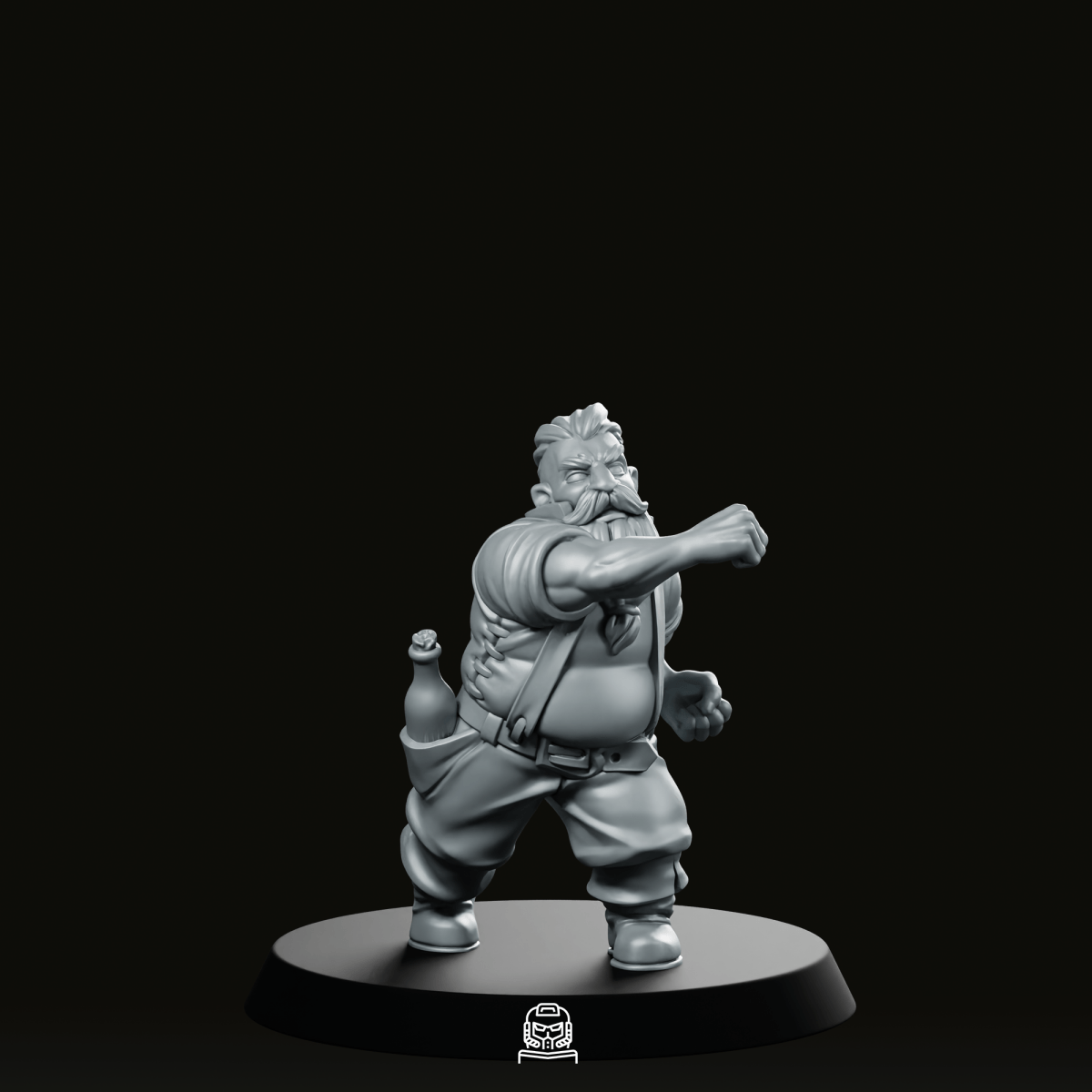 Dwarf Brawler Miniature - Vae Victus Miniatures - We Print Miniatures