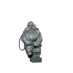 Dwarf Crew Member Miniature Dwarf Blacksmith Miniature 360 Spin 01