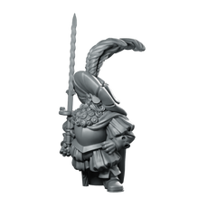 Dwarf Landsknecht Miniature Halberdier Plume Guard Miniature 360 Spin 01
