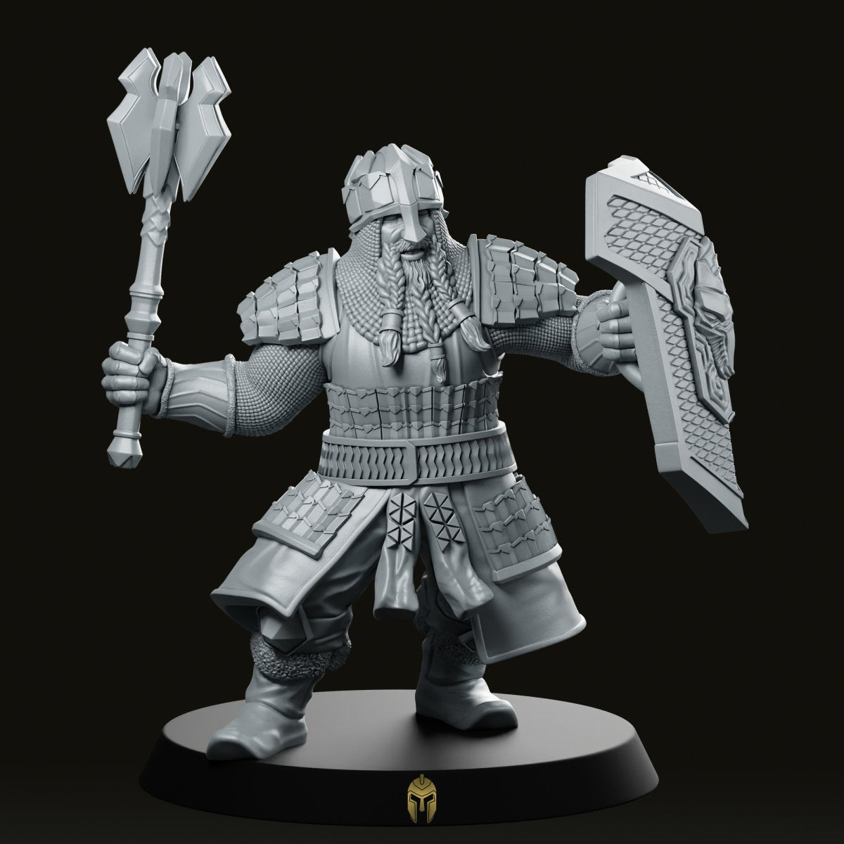 Dwarf Mace Miniature - We Print Miniatures