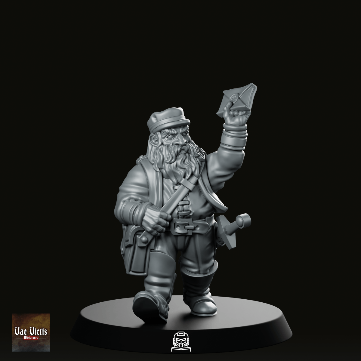 Dwarf Postman Miniature - Vae Victus Miniatures - We Print Miniatures